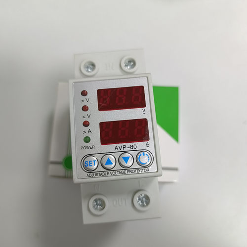 自复式可调过欠压限电流保护器LED双显 AVP-80A 220V数显电压X20