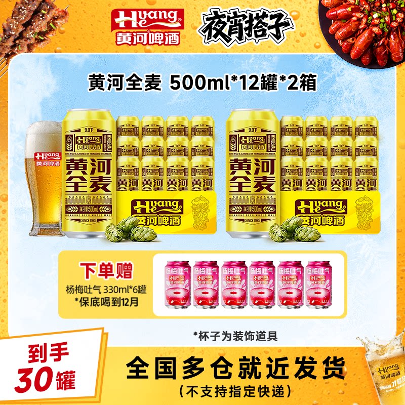 黄河全麦啤酒500ml*24罐