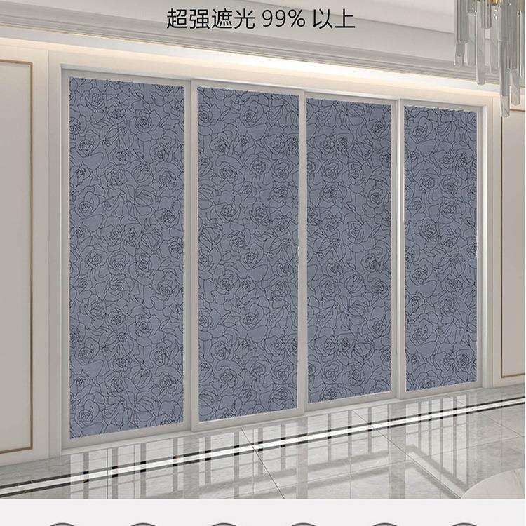 窗户全遮光玻璃贴纸防窥视防走光贴膜挡光窗纸遮阳神器不透光窗贴