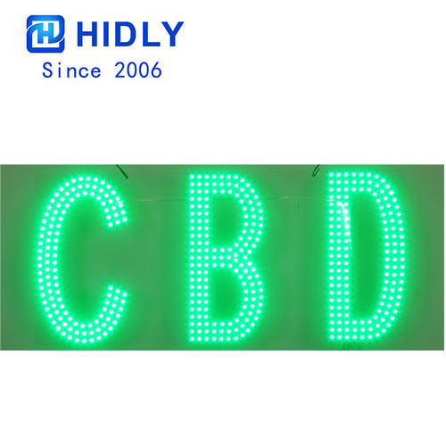 厂家直销绿色CBD,PCB板广告牌SMD贴片发光字灯LEDCBDSIGN