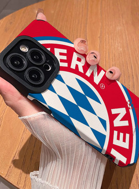 拜仁慕尼黑队徽 适用苹果华为iPhone17ProMax手机壳16Pro 15Plus硅胶14防摔13全包12情侣11新款Pura80男女