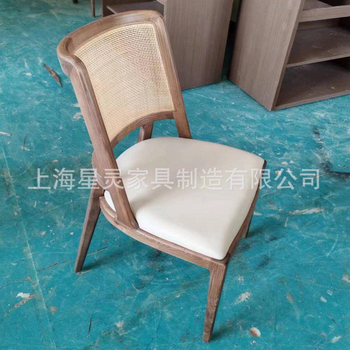 设计师创意网红实木编藤餐椅主题餐厅酒店民宿公寓咖啡厅休闲椅子