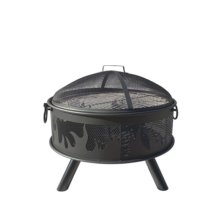 厂家直供加厚烧烤炉烧烤架户外便携圆形家用木炭碳烤BBQ烤肉架子
