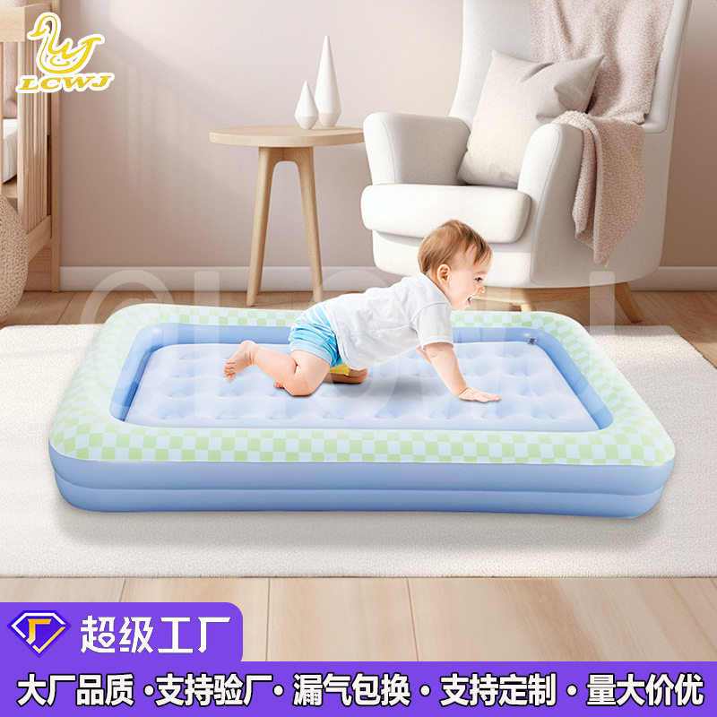 厂家定做儿童充气床植绒pvc床垫家用宝宝气垫床露营充气旅行床