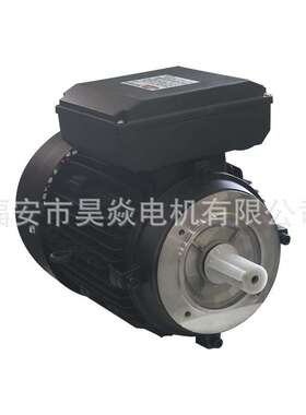 单相异步电动机铝壳3KW220V贯穿通轴双电容铜线圈立式小法兰