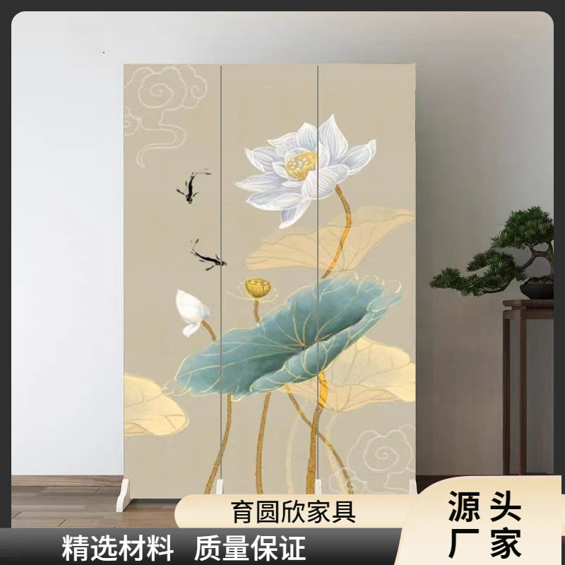 25新款中式屏风隔断卧室折叠简易可移动屏风办公围挡客厅玄关遮挡