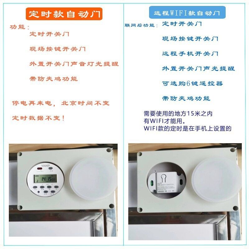 家禽养鸡手机门控制器装置入口鸡舍自动定时开关围栏感应远程智能