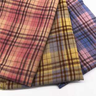 现货供应 全棉色织布 柔软水洗布 格子布  全棉色织面料