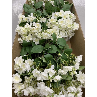 单枝茉莉花仿真花清新家居装饰摆放样板间软装婚庆插花野餐道具花