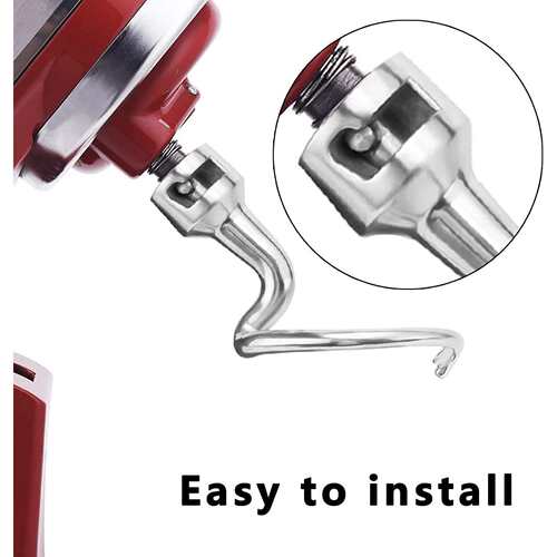 Dough Hook 立式搅拌机面团钩K45DH不锈钢面团钩适用Kitchen Aid