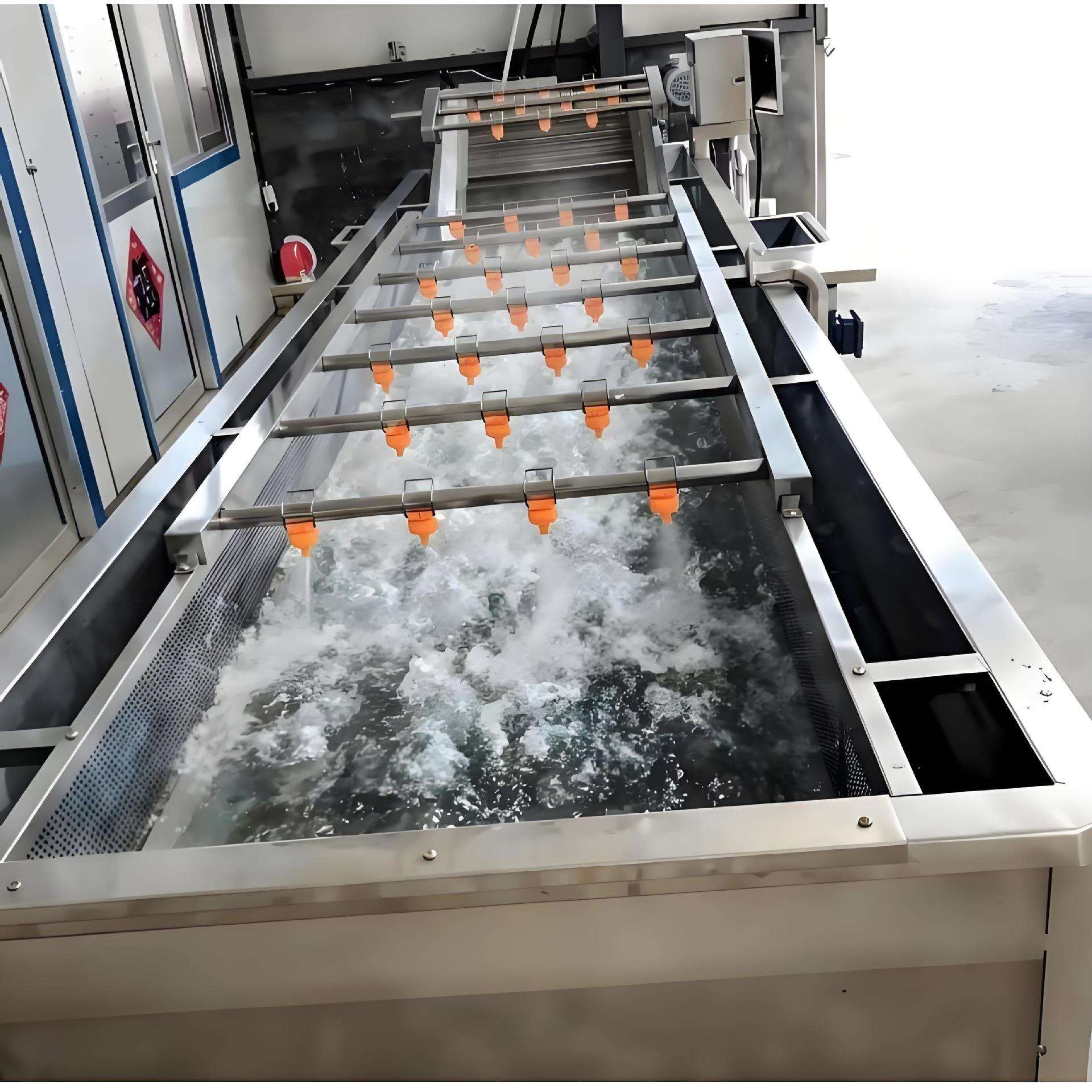 洗菜机商用多功能全自动气泡清洗机高压喷淋净菜加工自动化生产线