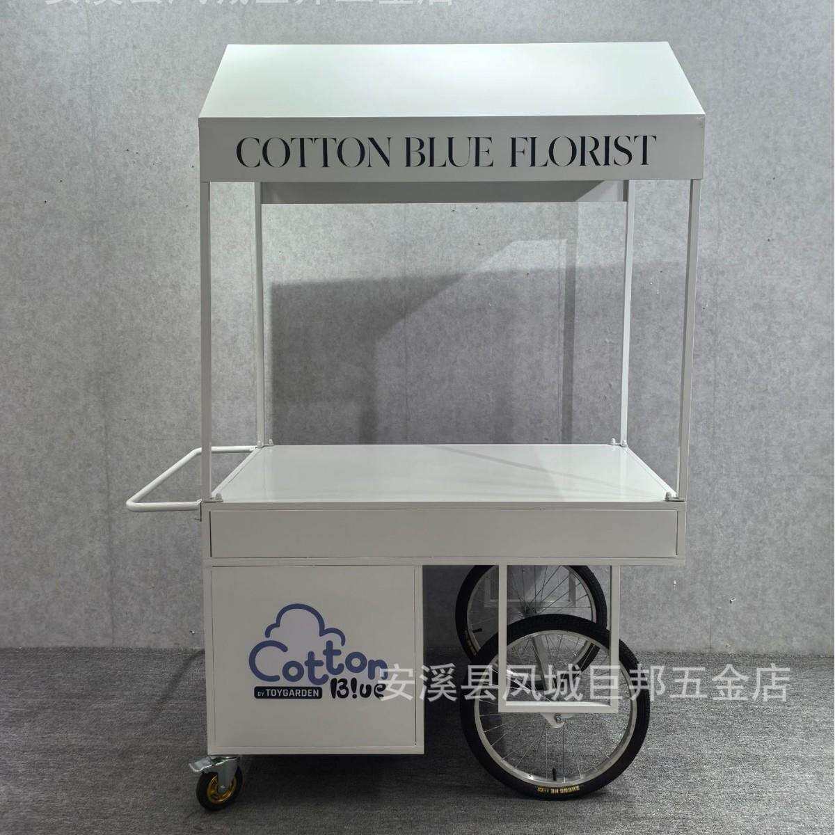 摆摊小推车神器集市地摊铁艺花车手推专用餐车商场活动摊位车