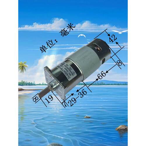 775微型直流慢速减速小电机12V24V大力矩低速正反转可调速小马达
