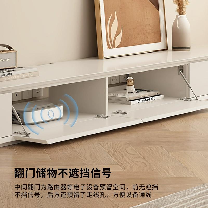 电视柜茶几组合实木客厅家用落地奶油风现代简约小户型收纳储物柜