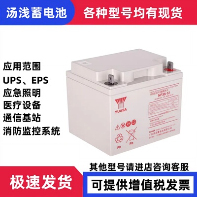 YUASA汤浅铅酸免维护蓄电池