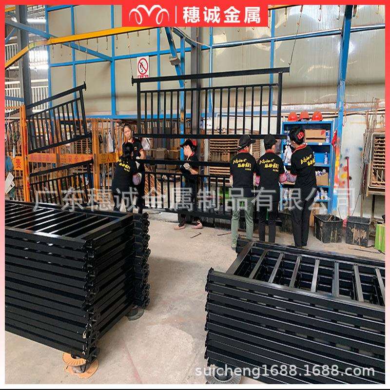 小区锌钢围墙护栏景区防护耐用栏杆厂区铁艺方管栅栏农村院子围栏