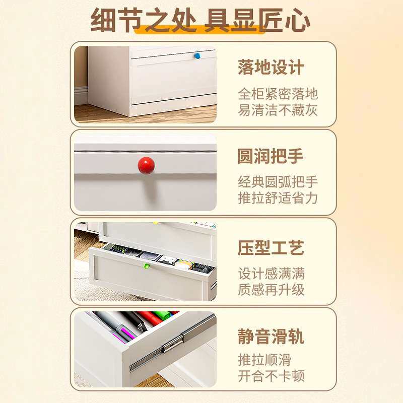 新款多层大容量斗柜卧室床尾收纳柜现代简约抽屉柜储物柜梳妆台柜