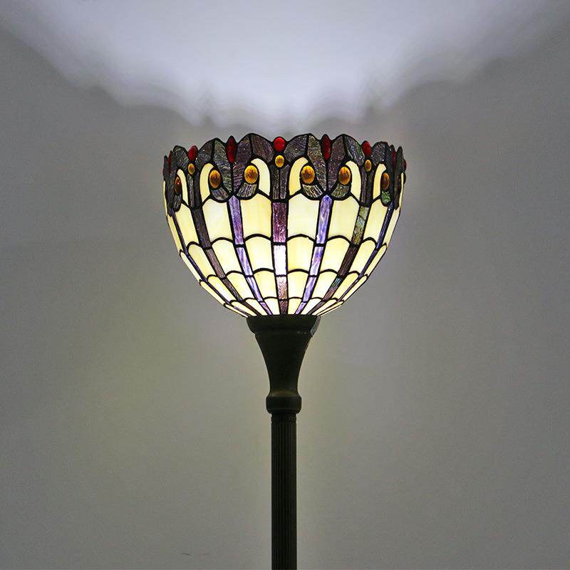 欧式地中海创意复古12寸蓝色蜻蜓落地台灯酒吧酒店客房装饰朝天灯