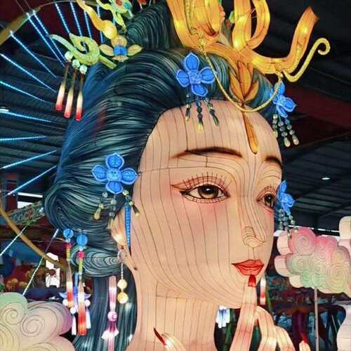自贡彩灯户外大型女神花灯商场春节灯会景区国潮元宵庙会手工艺