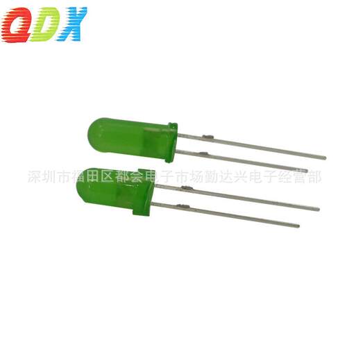 4mm圆头绿发普绿长胶体8mm 10mm高胶体led插件发光二极管指示灯珠