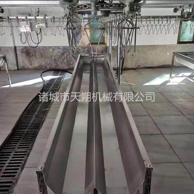 鸡鸭鹅兔W型接血槽家禽类沥血池猪牛羊放血槽接血槽收集控血