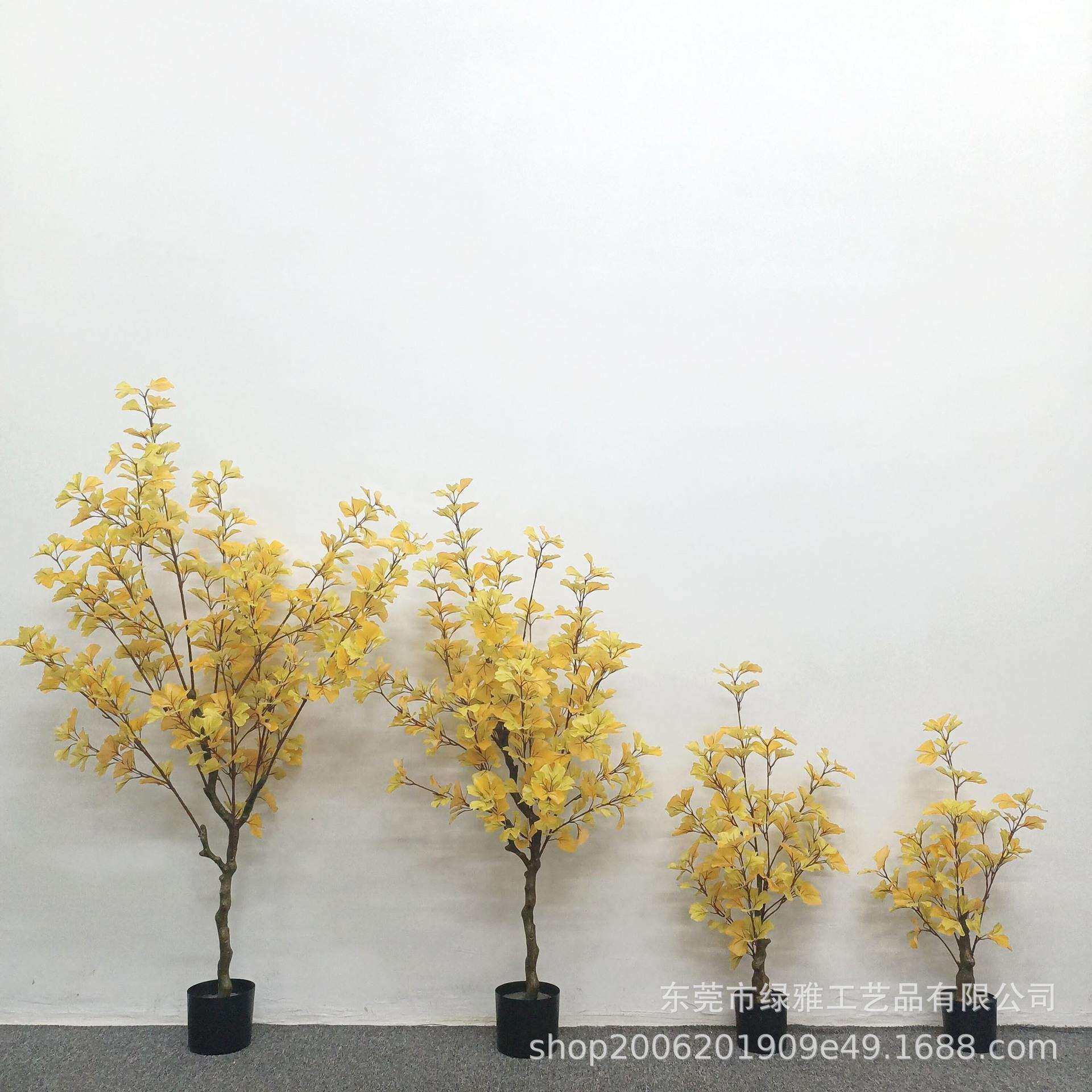 仿真绿植盆栽仿真银杏树客厅办公室绿植摆件北欧田园风假绿植