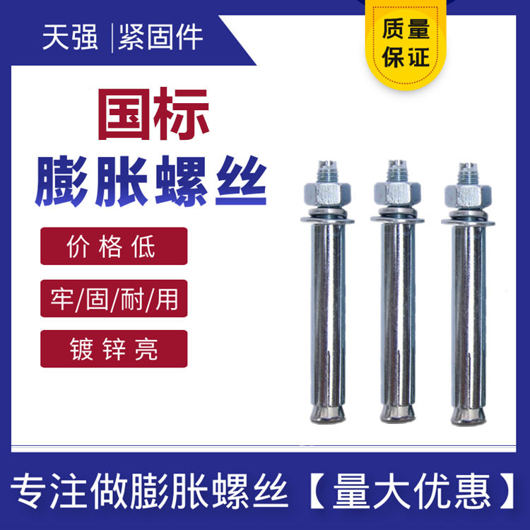 M6-M24金属膨胀螺丝 现货供应大头小头国标膨胀螺丝 加长膨胀螺栓