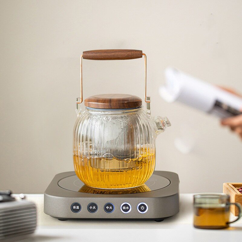 陶炉煮茶器耐热玻璃围炉茶壶小型电热煮茶炉烧水壶泡茶茶具配件