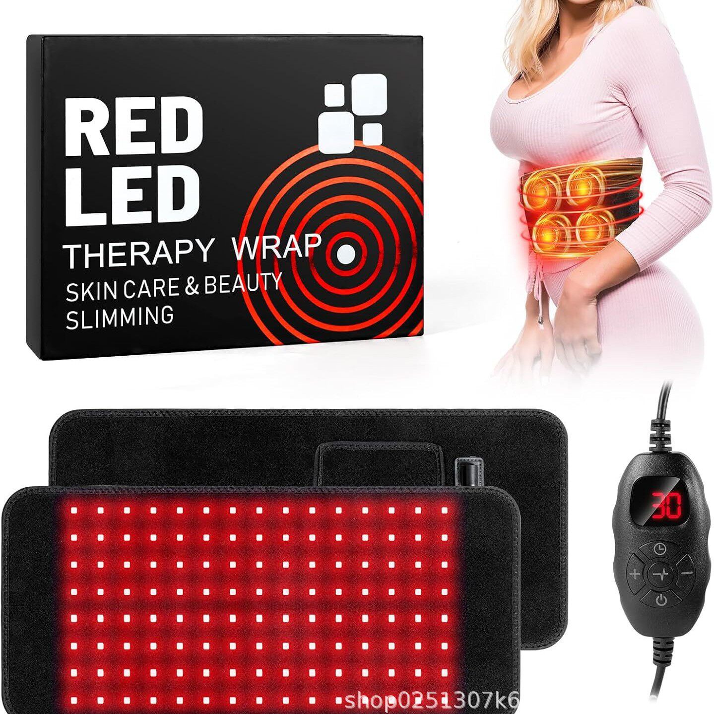 120三晶LED红光理疗电热腰带