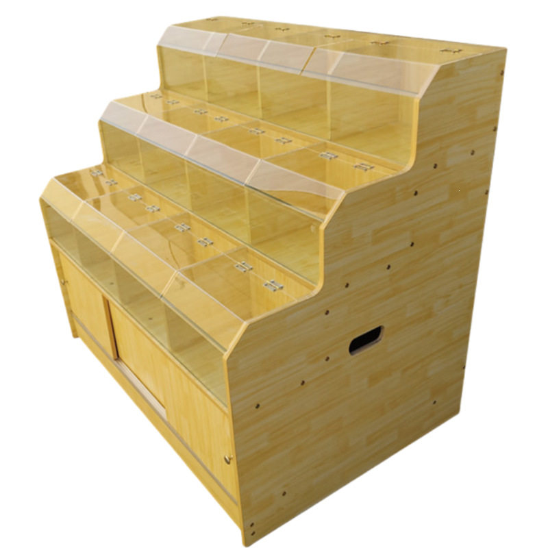 超市杂粮柜展示柜干货米斗干果货架粮油店超市透明展示盒展示架