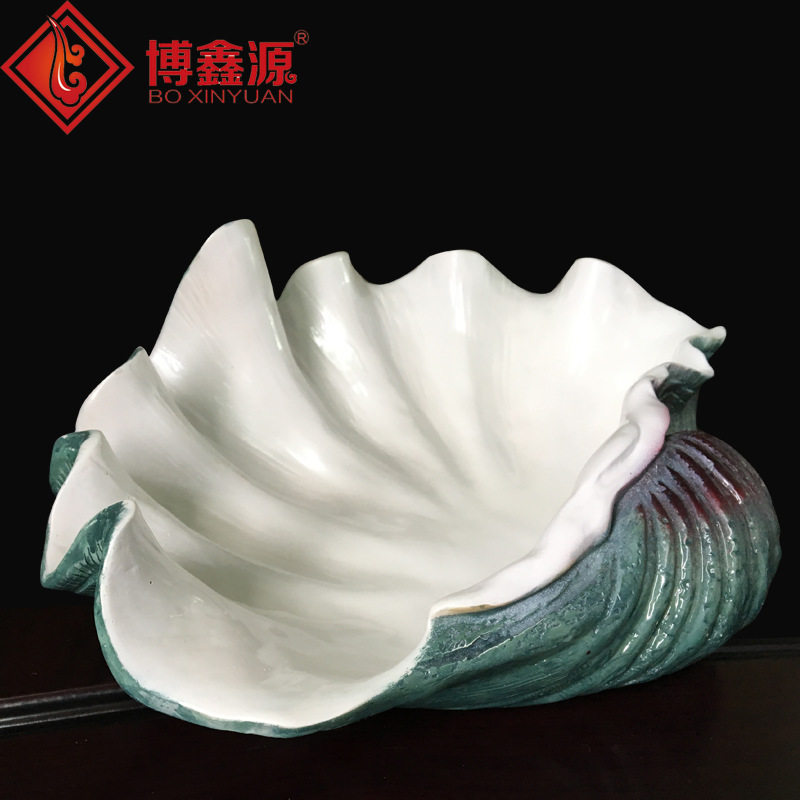树脂工艺品中式小号海螺刺身盘 三文鱼餐具盘贝壳创意冰盘批发