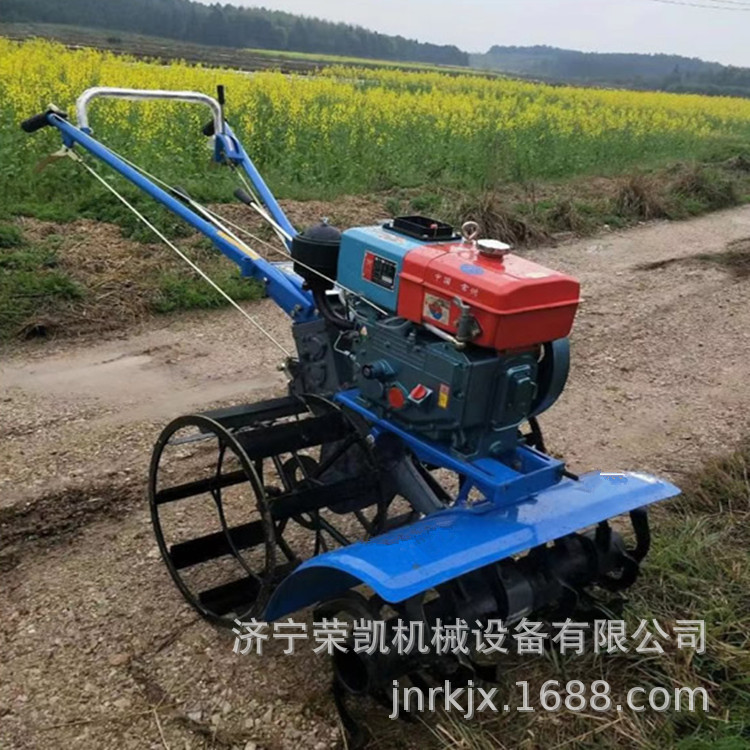 柴油四驱微耕机小型农用犁地耕地开沟手扶拖拉机松土农耕机旋耕机