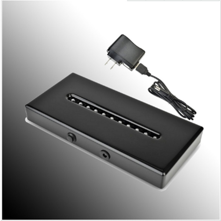 黑色长方形LED发光灯座钢琴漆喷漆101*210*25mm