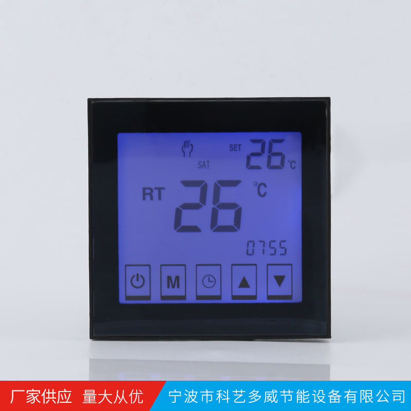 厂家供应液晶触摸温控器室内电采暖温度控制温控器电暖控制面板