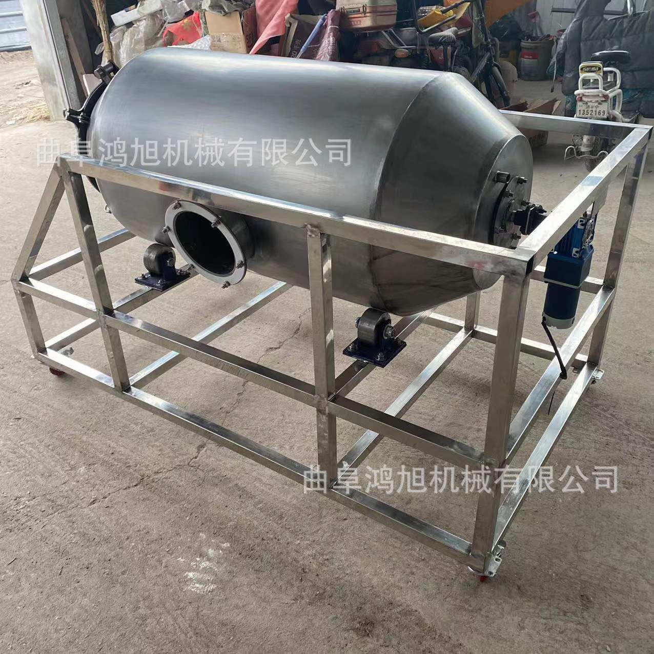 牛羊肉凉菜搅拌机微量元素拌料机多功能烤肉料滚筒混合机