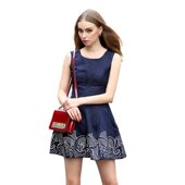 化私人订制 25077 new 奈昕让您穿着好看个性 dress秋季 绣花复古风