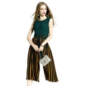 背心上衣条纹长 34257 化私人订制 纯色无袖 奈昕让您穿着漂亮个性