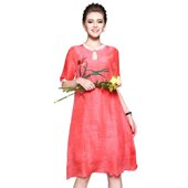 奈昕让您穿着漂亮个性 连衣裙 中年气质减龄大码 化私人订制 29912