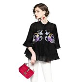 奈昕让您穿着漂亮个性 两件套T恤 可爱刺绣宽松款 化私人订制 31579