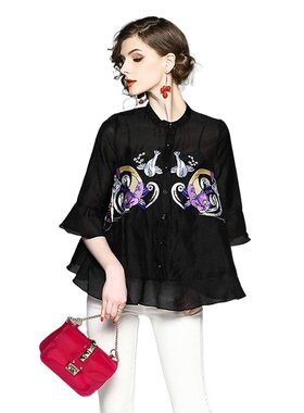 奈昕让您穿着漂亮个性化私人订制 31579 可爱刺绣宽松款两件套T恤