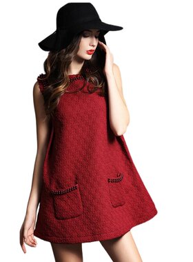 奈昕让您穿着漂亮个性化私人订制 23950 new dress简约纯色无袖钉