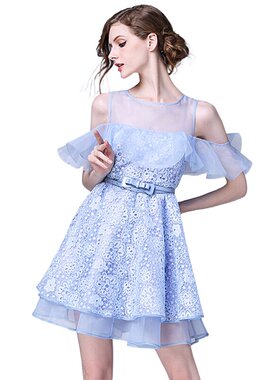 奈昕让您穿着漂亮个性化私人订制 21076 时尚性感气质网纱dress水