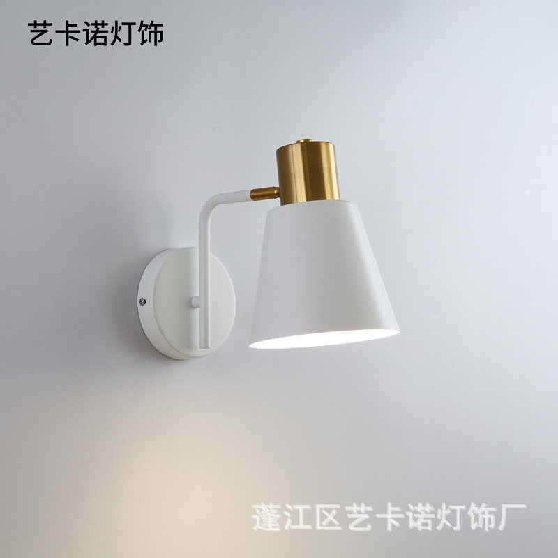 欧式床头灯壁灯客厅北欧简约卧室个性创意美式床头灯酒店客房壁灯