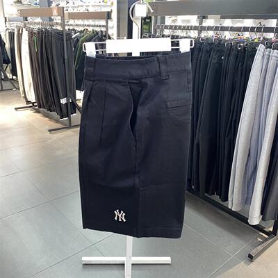 MLB男女款百搭时尚潮流舒适透气运动纯棉休闲五分短裤3FSMB0633