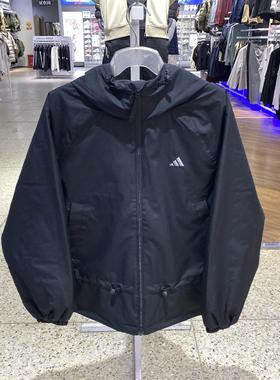 阿迪达斯2026新款梭织加绒女士秋冬薄款休闲时尚百搭外套KS2807