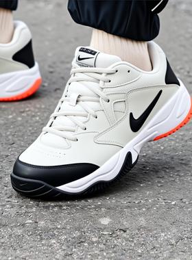 Nike耐克男皮面网鞋厚底运动防滑耐磨舒适新款轻便跑步鞋AR8836