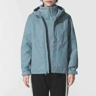 安德玛UA秋冬女子户外抓绒内胆保暖防风三合一外套冲锋衣1371593