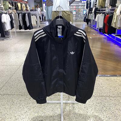 阿迪达斯女2025新款梭织舒适轻便休闲百搭高端运动服外套JX1451