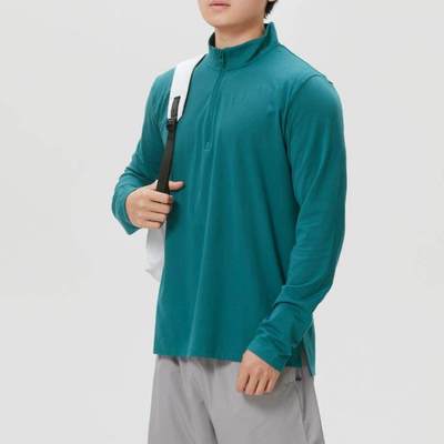 安德玛Under Armour男弹力舒适运动拉链百搭长袖拉链T恤1387905
