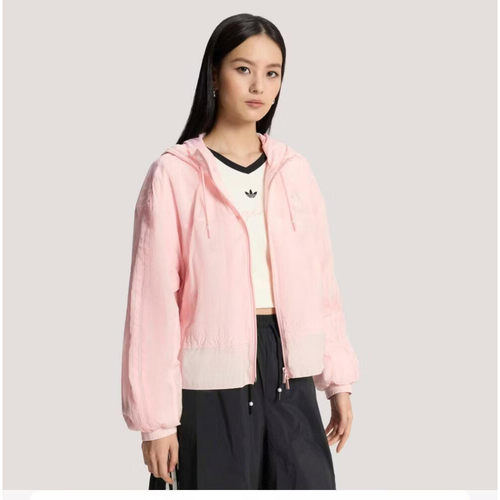adidas阿迪达斯26新款女舒适防风速干连帽夹克外套 KS2876/KS2875